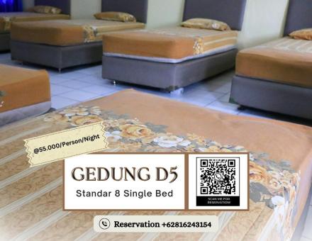 Ekonomi 8 Single Bed - Gedung D5 ( Harga @55.000/Person/Bed/Night )
